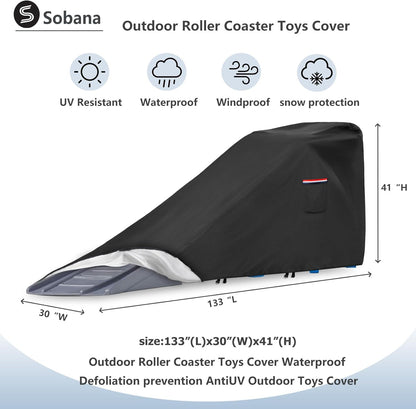 Toddler Roller Coaster Cover for Kids Up & Down Roller Coaster ,Waterproof Dust Proof Anti-UV Outdoor Roller Coaster Toys Cover,Cover only