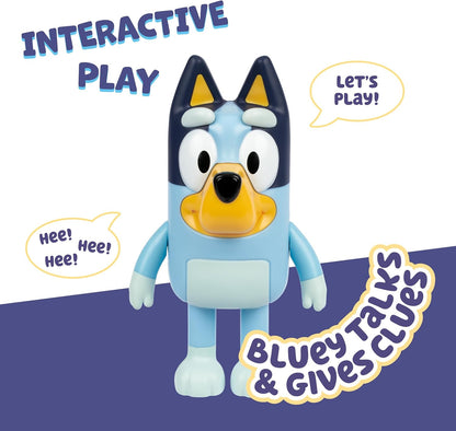 Bluey Game Hide and Seek Figure, Articulated, Musical Kids Figurines with Dance Mode, Interactive Play Toddler Figurine Toys for Ages 3+