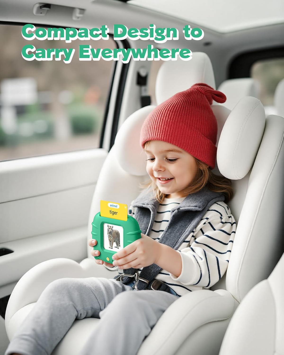 Airbition Talking Flash Cards for Toddlers 1 2 3 4 Year Olds, Montessori Language Learning Toys with 224 Words, Pocket Speech Therapy Toys, and Speech Development Educational Playthings for Children