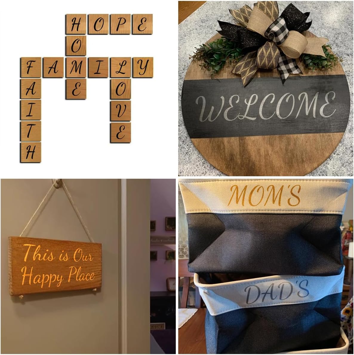 6 Inch Alphabet Letter Stencils for Painting - 70 Pack Letters and Numbers Stencil Templates with Signs for Painting on Wood, Reusable Number and Letter Stencils for Chalkboard Wood Signs & Wall Art