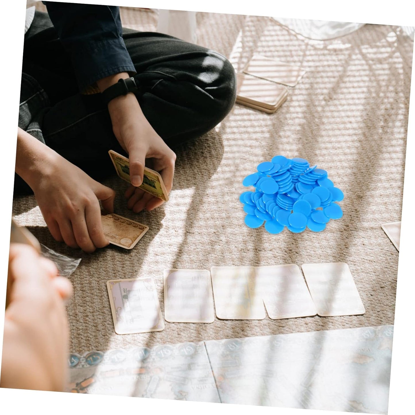 BESPORTBLE Bingo Counting Chips Game Markers for Smooth Surface Counting for Math Learning and Grouping Activities