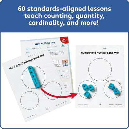 hand2mind Number Routines with Numberblocks Class Set, Preschool Learning Activities, Math Manipulatives Kindergarten, Counting Blocks, Number Linking Cubes, Kids Educational Toys