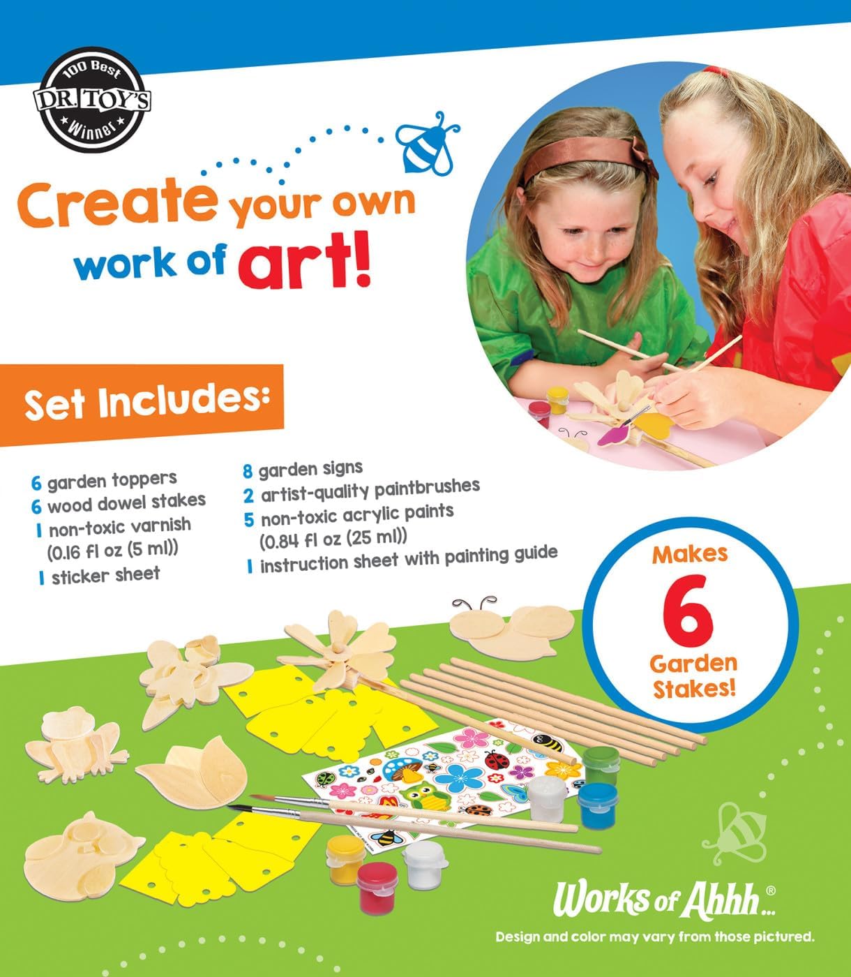 Works of Ahhh... Craft Set - Solar System Mobile Classic Wood Paint Kit