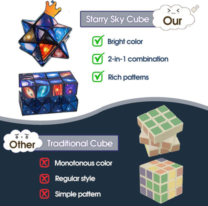 Luaxkpi Toys for Boys Age 8-12 Gifts for 9 10 11 12 Year Old Boy Girls, Infinity Cube Fidget Toy for Kids Ages 8-10 Star Cubes for Boys Girl Toys 10-12 Years Old Birthday Presents Gift Ideas