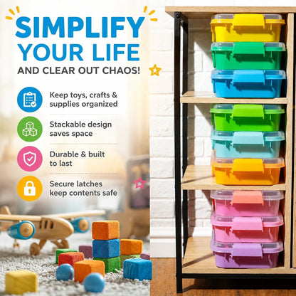 Carolart 3 Pack, Empty Sensory Bin, Wheat Straw Material，13.5 Inch Storage Container, Portable Plastic Storage Bins, Stackable Play Tray for toys,arts,crafts and sand.