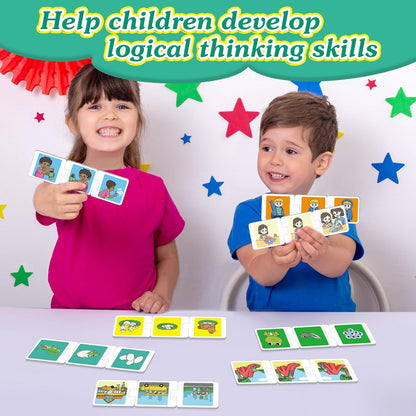 Kasfalci Sequencing Cards & Puzzles,Sequence Game for Kids,Speech Therapy for Autism,Improve Storytelling,Social Skills,Sentence Building,Preschool Learning Activities for Classroom & Homeschool