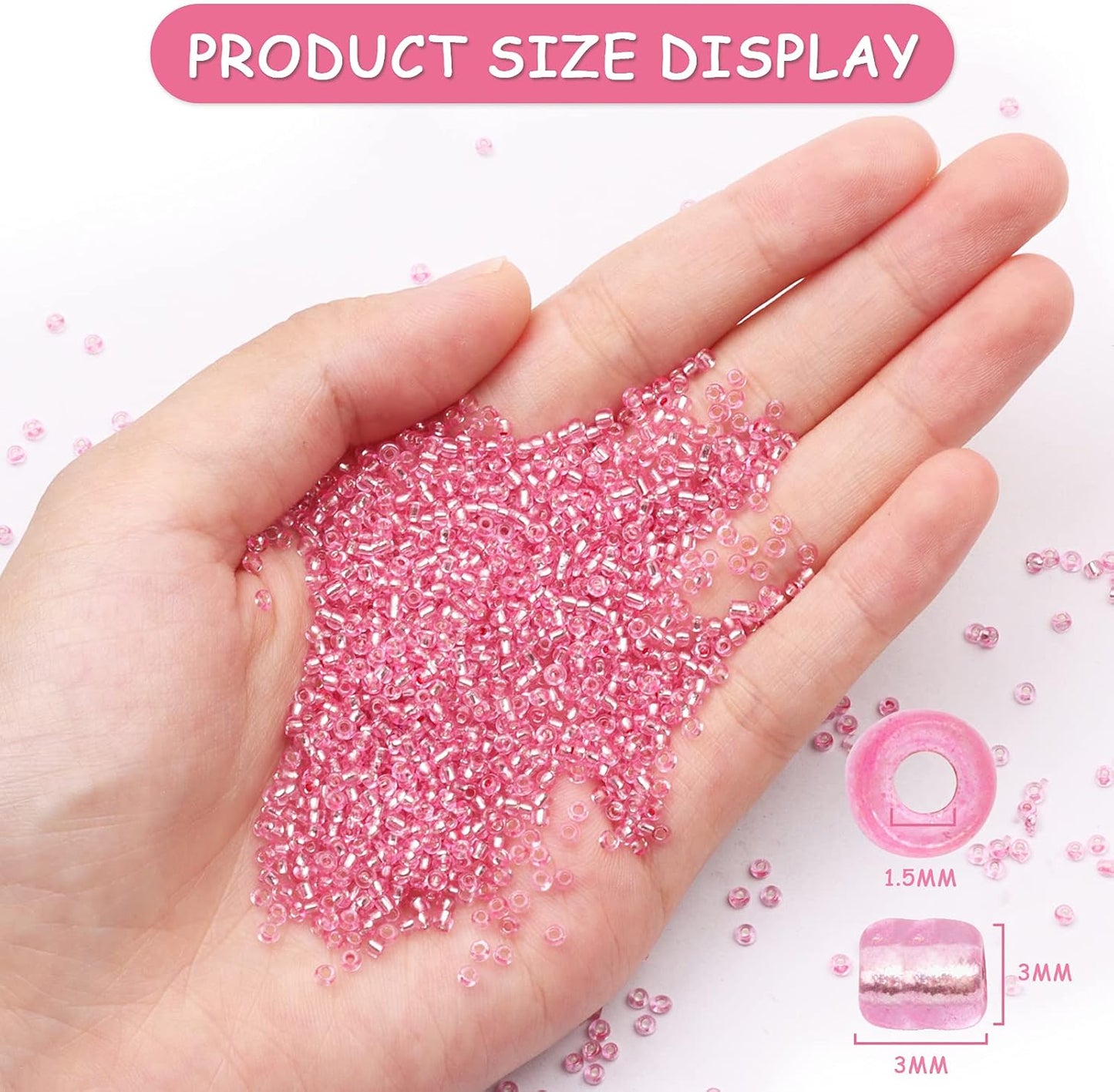 10100 Pcs Size 11/0 Glass Seed Beads, 2 mm Dark Green Small Mini Spacer Loose Pony Beads for Jewelry Making and DIY Crafts - Colors B