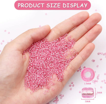 10100 Pcs Size 11/0 Glass Seed Beads, 2 mm Dark Green Small Mini Spacer Loose Pony Beads for Jewelry Making and DIY Crafts - Colors B