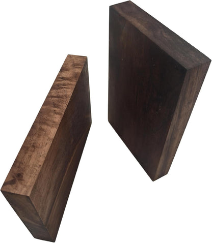 2PCS Unfinished Walnut Wood Blocks for DIY Crafting,Scroll Saw, Woodworking, Wood Carving,Burning,Laser Cutting,Engraving, CNC Cutting, Painting, Fretwork (5.9 x 1.96 x 0.78)