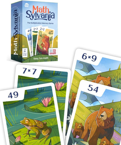 Homeschool Multiplication Memory Card Game – MathSylvania | Family Game Night Learning Game | Made in USA