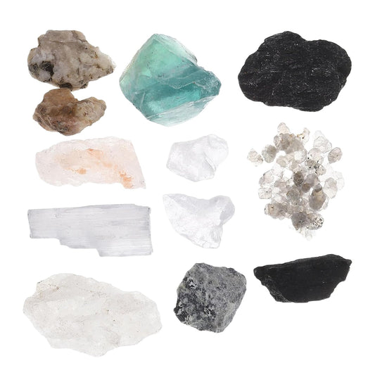 Veemoon Rock and Mineral Collection Kit for Boy Girl Geology Specimens Education and Classroom Use Includes Mica More for Rock Identification Learning Activities