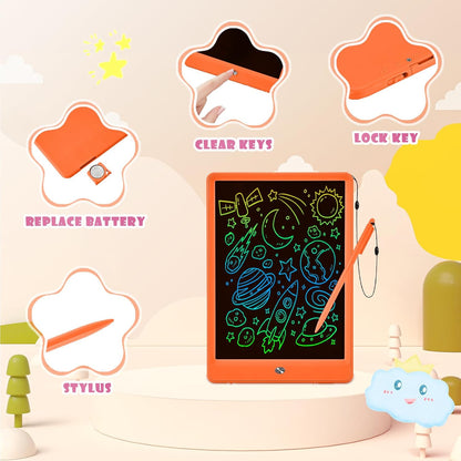EooCoo Toddler Boy Toys, Kids Gifts, 10 Inch LCD Writing Tablet, Drawing Pad, No Mess Coloring Books for Kids, Travel Games, Gifts for Boys 4-6, Educational Toys for 3 4 5 6 7 Years Old Boys and Girls