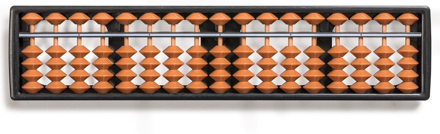 Yellow Mountain Imports Digit Standard Abacus 10.5 Inches - Professional 17 Column Soroban Calculator (Functional and Educational Learning Tool)