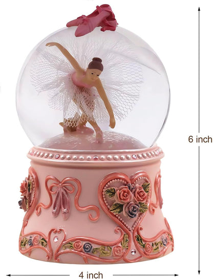 Musical Ballerina Snow Globes Lighted Snow Globe, Swan Lake Music Box Ballet Recital Gifts for Girls, Daughter, Granddaughter