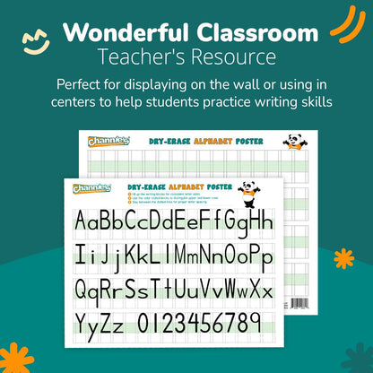 Dry Erase Number & Alphabet Flashcards for Kids Ages 3-5, 10 Numbers & 26 Visual ABC Flash Cards, Homeschool Learning Supplies, Summer School & After School Teaching Supplies for Handwriting Practice