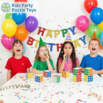 36 Pack Mini Speed Cube Puzzle Party Favors for Kids - 1.18" Smooth Corner Cut 3x3 Brain Teasers for Classroom Prizes, End of Year Student Gifts, Treasure Box Toys & Road Trip Travel Game