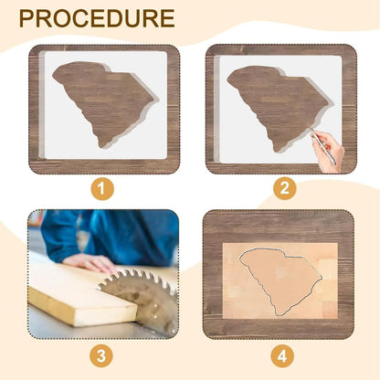 State of United States Router Templates, America Acrylic Router Inlay Template for Woodworking, Template Jig Woodworking Craft Tracing Guide Tool (State of Texas)