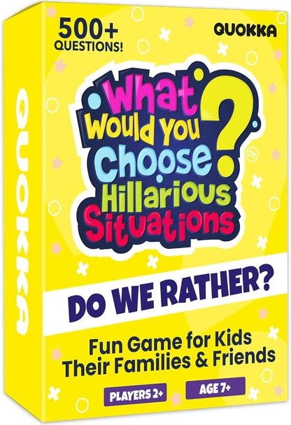 QUOKKA Board Games for Kids 8-12 – Family Games for Kids and Adults – What Would You Choose – 500+ Questions – Original Edition – Fun Card Game for Family Night