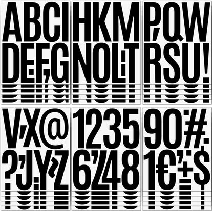 480 Pcs Waterproof 3" Vinyl Alphabet & Number Stickers - Self-Adhesive for Mailboxes, Windows, Doors, Signs, Vehicles & More, Black