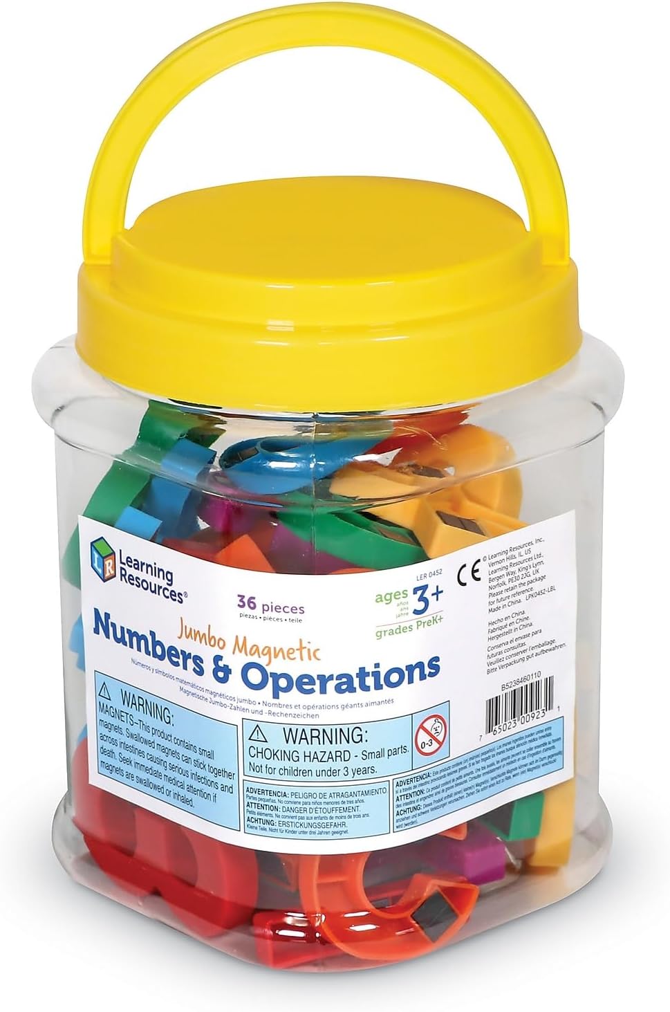 Learning Resources Jumbo Magnetic Numbers, Whiteboard Classroom Accessories, Number Recognition, Counting Skills, Set 36, Ages 3+