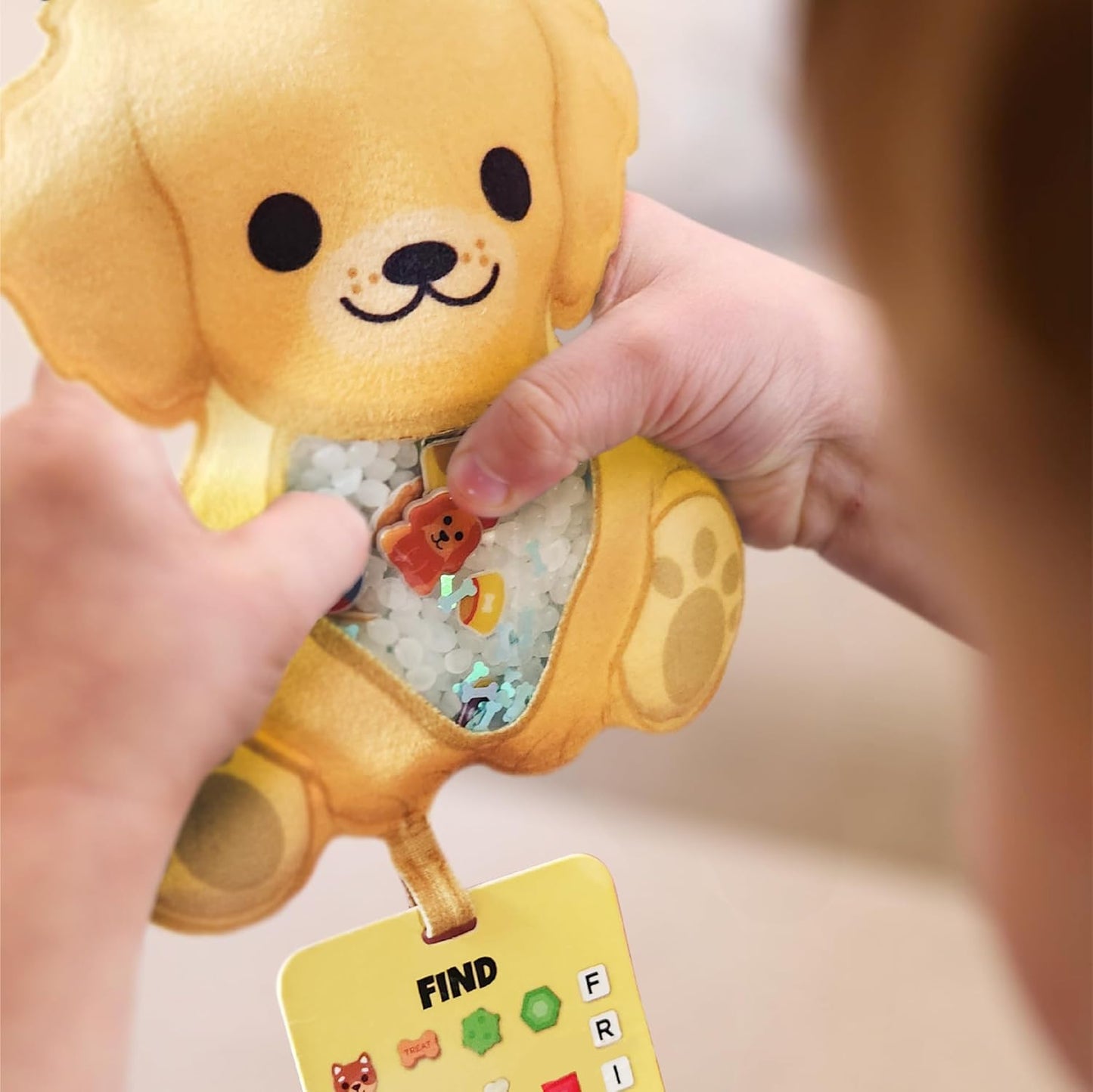 Vango BIZYBOO - The Original Seek & Find Plush - Hidden Object Search Problem Solving Educational Matching Game for Kids 2 and Up (Spike)