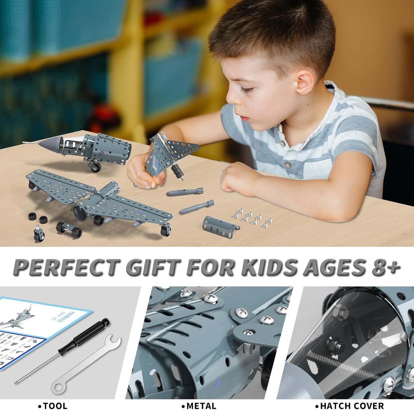 Lucky Doug STEM Building Projects Model Truck Set - Building Toys for Kids Ages 8-12, Assembly Science Army Toys for Boys 8 9 10 11 Years Old