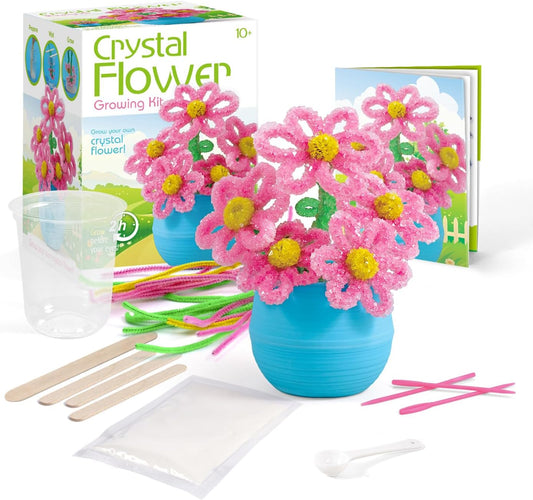 Crystal Flower Growing Kit - Crafts for Girls Ages 6-8 - Create Flowers Crystals Science Experiment Kit - STEM Educational Toys Gifts for 6+