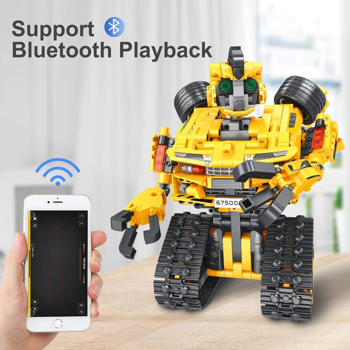 Sciencow 2-in-1 Build a Robot Kit, Remote & APP Controlled Robotic Building Blocks Toys STEM Projects for Kids Ages 8 9 10 11 12 13 14,Chirstmas Birthday Gift for Boys (RC Mars Rover)