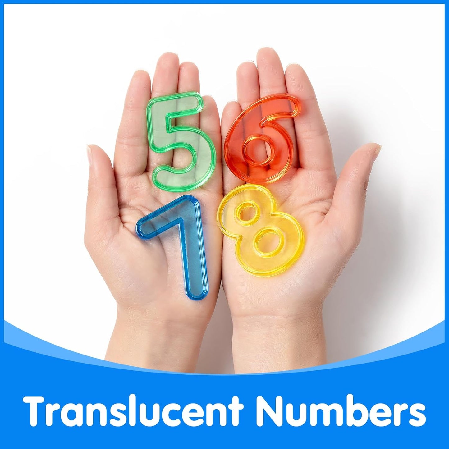 66 Pcs Translucent Letters and Numbers – Light Table Toys, Manipulatives and Accessories for Enhanced Learning & Fun