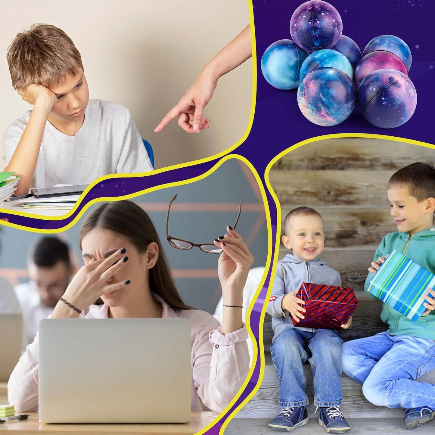 Hooqict Globe Stress Balls 25 Pack Mini Earth Ball Globe Party Favors Small Foam Squeeze Stress Ball for Kids Adults Stress Relief Toy Party Bag Gift Fillers Birthday Favors Classroom Prize