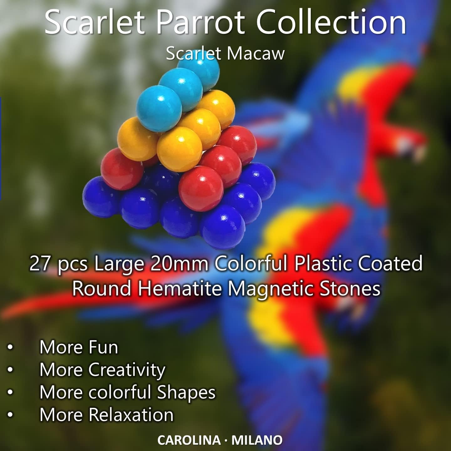 Science Kit Toys 27 PCS Colorful Magnets Building Blocks, Large Hematite Magnetic Stones, Stress Relief Autism, Home Office Kids Adults Intelligence Development Educational Birthday Party