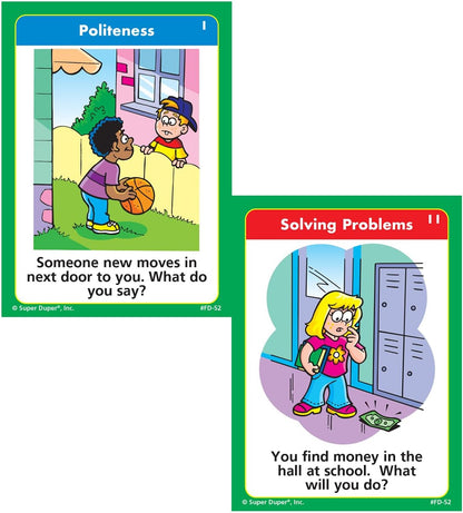 Super Duper Publications | Practicing Pragmatics Fun Deck | Conversation and Social Skills Flash Cards | Educational Learning Materials for Children