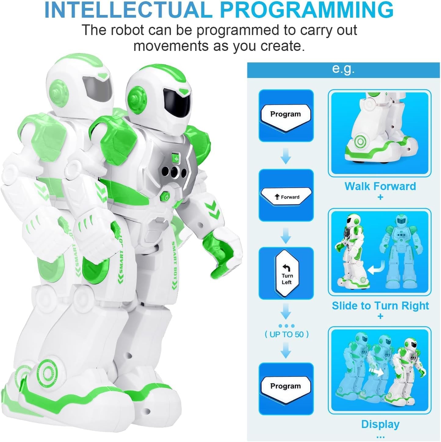 KingsDragon Robots Toy for Kids, RC Gesture Sensing Toy, Interactive Walking Singing Dancing Robot Birthday Presents for Boys Girls Age 6 7 8 9 Years Old