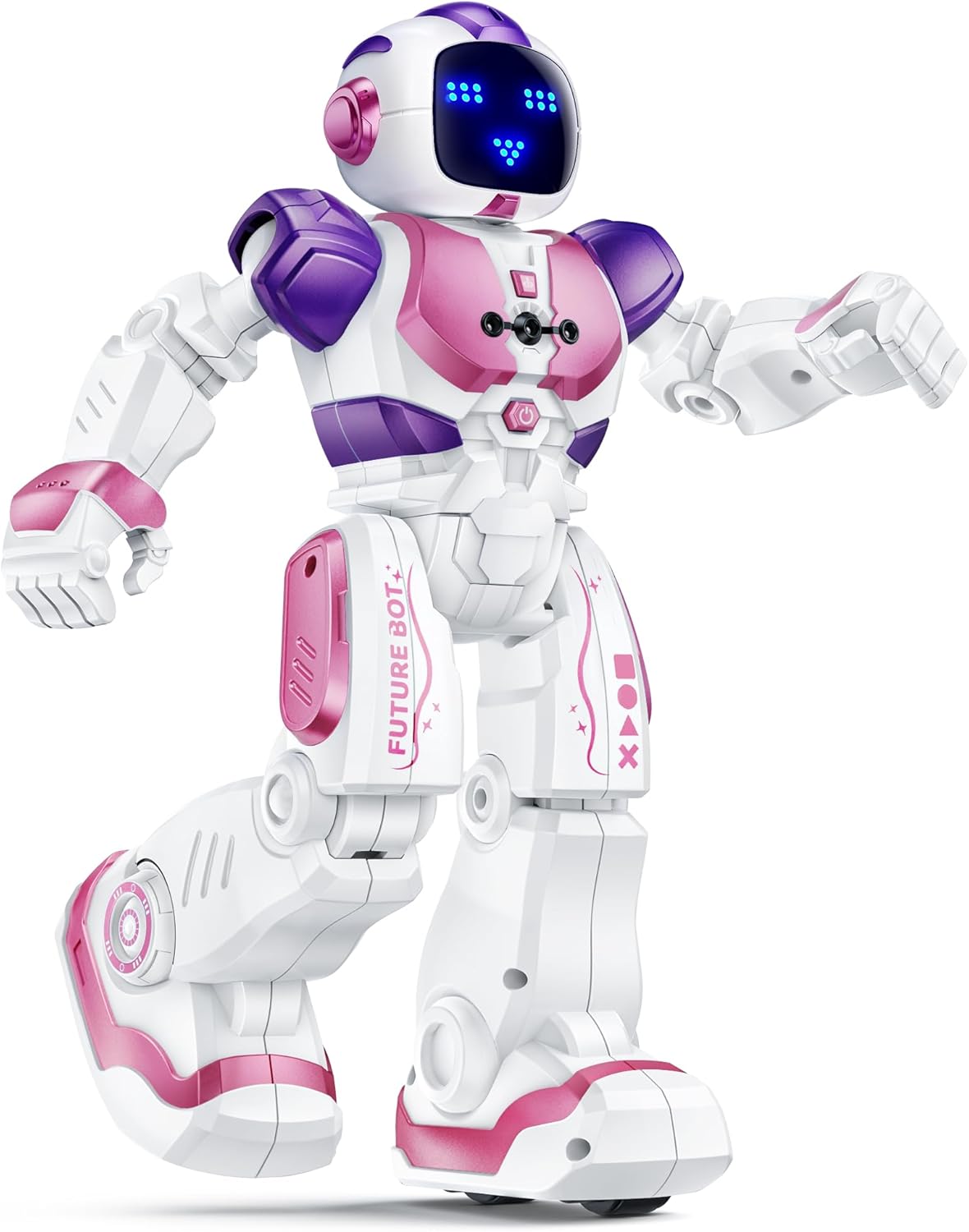 Ruko 6088 Robot toys for kids, Programmable Remote Gesture Sensing & APP Control, Interactive LED Face, Dancing Singing Rechargeable Smart Robot, Birthday Present for Age 3-6 Year Old Boys Girls, Blue