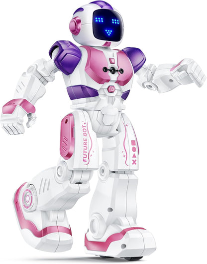 Ruko 6088 Robot toys for kids, Programmable Remote Gesture Sensing & APP Control, Interactive LED Face, Dancing Singing Rechargeable Smart Robot, Birthday Present for Age 3-6 Year Old Boys Girls, Blue
