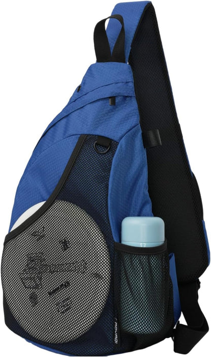 MOYAQI Disc Golf Bag with Retriever Holder and Storage Pockets, Disc Golf Backpack with 8-10 Disc Capacity, Padded Adjustable Strap and Back Panel, Lightweight and Durable