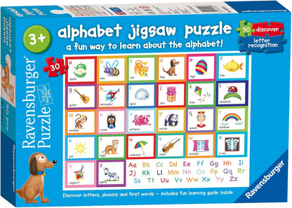 Ravensburger Alphabet Puzzle 30 Piece Jigsaw Puzzle for Kids - Every Piece is Unique, Pieces Fit Together Perfectly - MESH Accredited