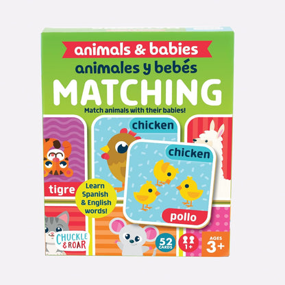 Chuckle & Roar Alphabet Matching Memory Game - Multicolor Tiles Concentration-Boosting Toddler Games - Uppercase & Lowercase Alphabet Learning - Travel-Friendly Matching Activity for Toddlers 3+