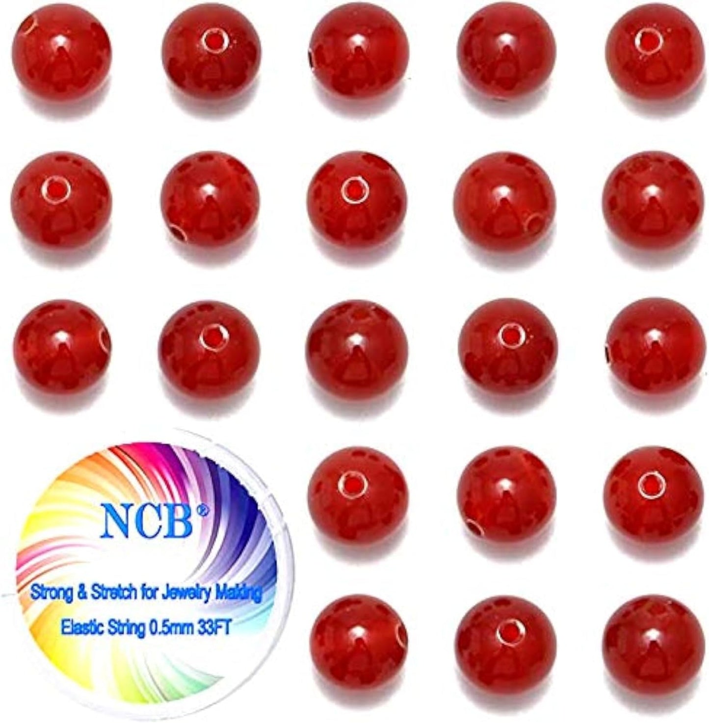 NCB 100pcs Original Natural Stone Beads Gemstone Round Loose Beads 6mm 8mm 10mm (Blue Aventurine, 6mm 100Beads) - Colors A