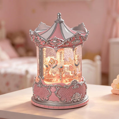 Snow Globe Lantern with Violin Girl – Shatterproof, Glitter Snowglobe 10 Songs Music Box, Led Light, USB or Battery Powered, for Girls Spring Day Gifts Birthday Home Decor Fall Decoration, Silver