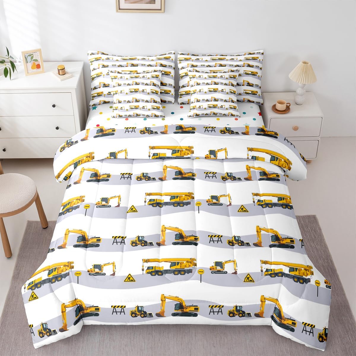 Erosebridal Chemistry Comforter Set with Sheets Full Size Periodic Table of Elements Bed in A Bag 7 Piece Science Chemistry Lovers Bedding Set for Kids Boys Children Bedroom Modern Black Bed Sets