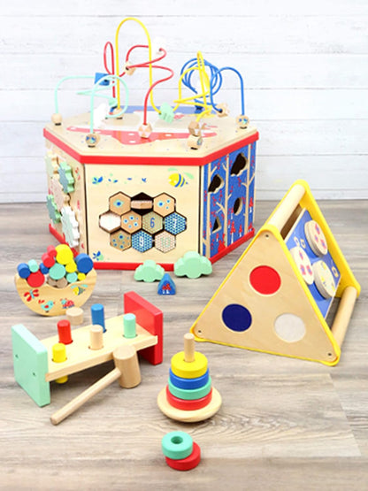 small foot wooden toys Stacking Block Balancing Game with dice Move it! Designed for Children Ages 3+