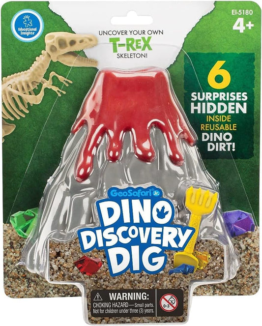 Educational Insights GeoSafari Dinosaur Discovery Dig T-Rex Fossil Kit, Science Toy, Game for Boys & Girls, Ages 4+
