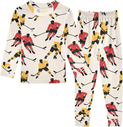 ALAZA Shark Starfish Palm Tree 2 Piece Pajama Set Long Sleeve Top and Pants Sleepwear Unisex - Colors A