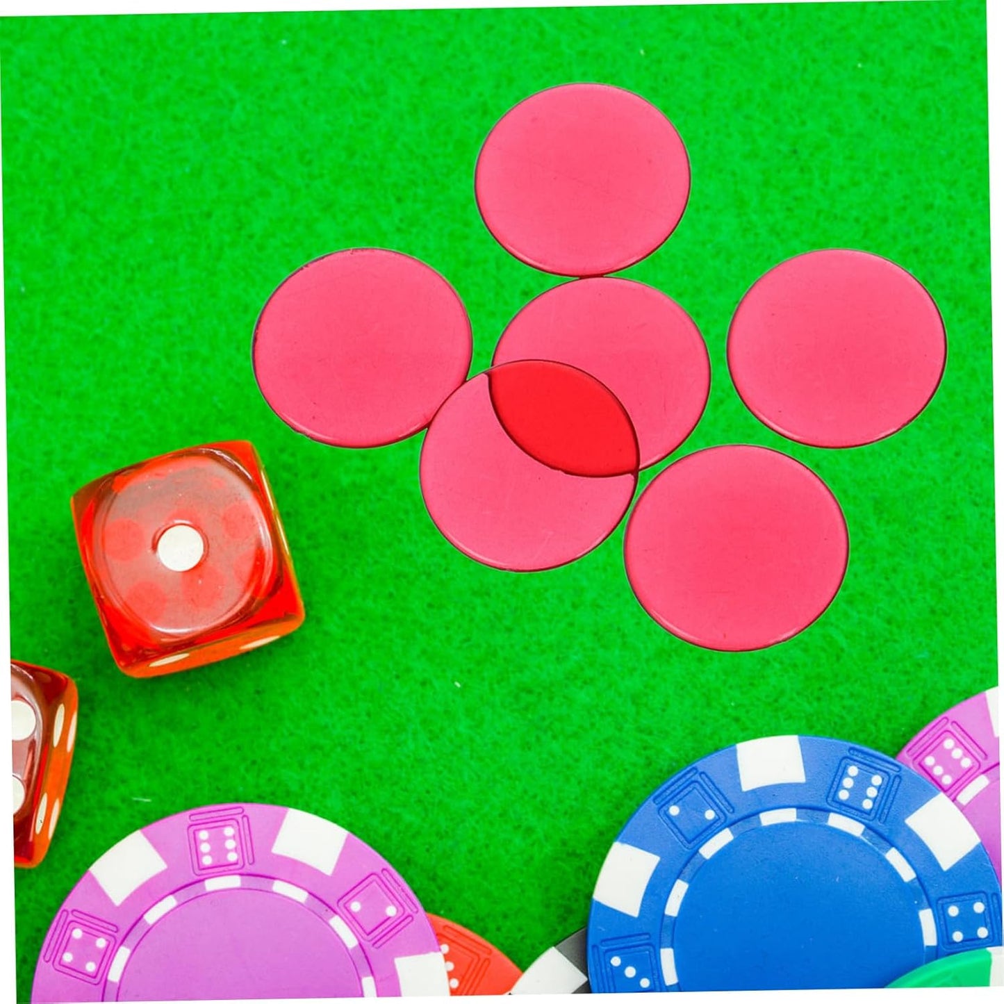 Kisangel Bingo Chips Game Token Disc Math Counters Game Tokens Counting Chips Bingo Markers Counters for Games