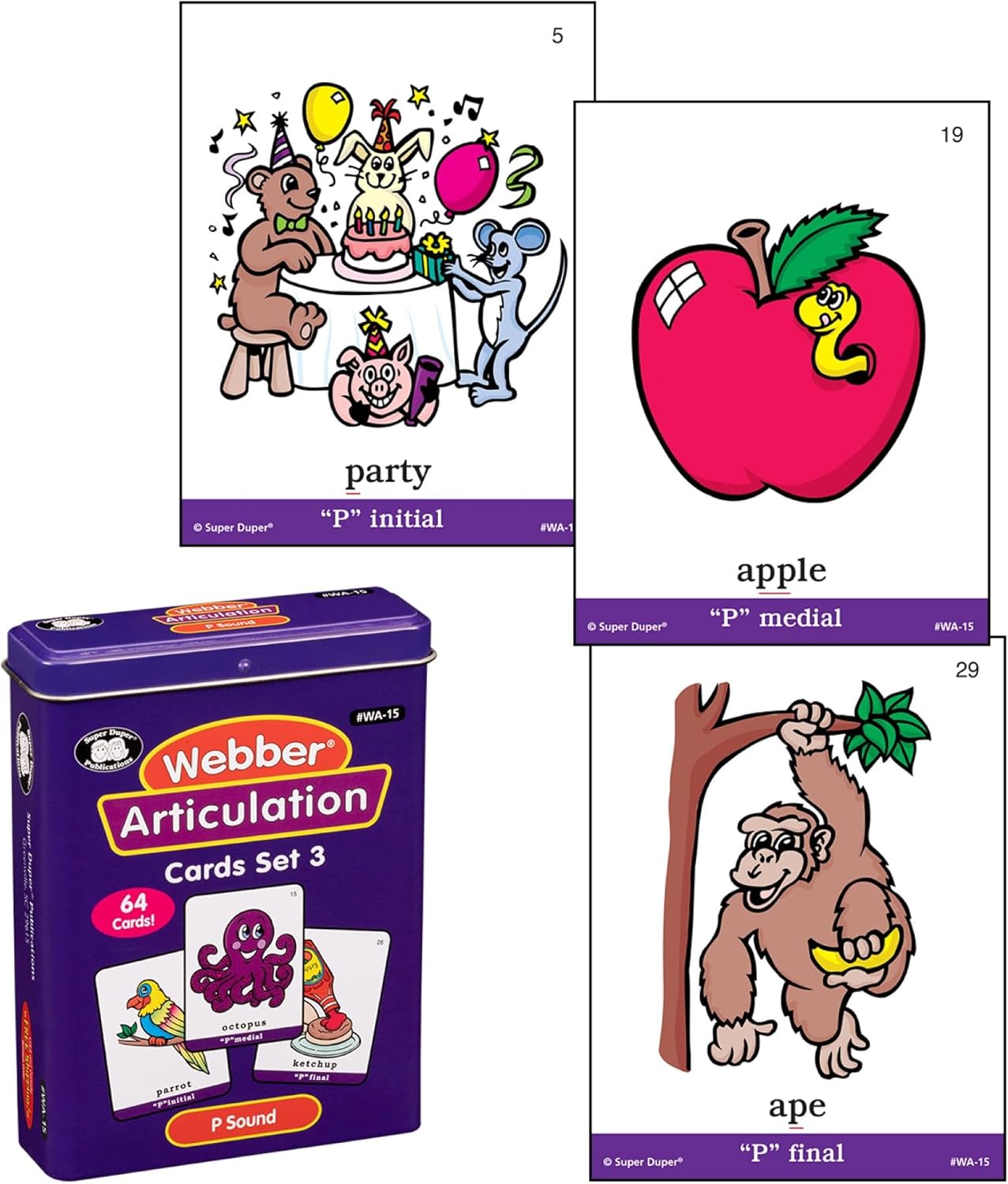 Super Duper Publications | Webber® Articulation Card Decks Sets1, 2, & 3 | Educational Learning Resource for Children | Flashcards for Speech Therapy