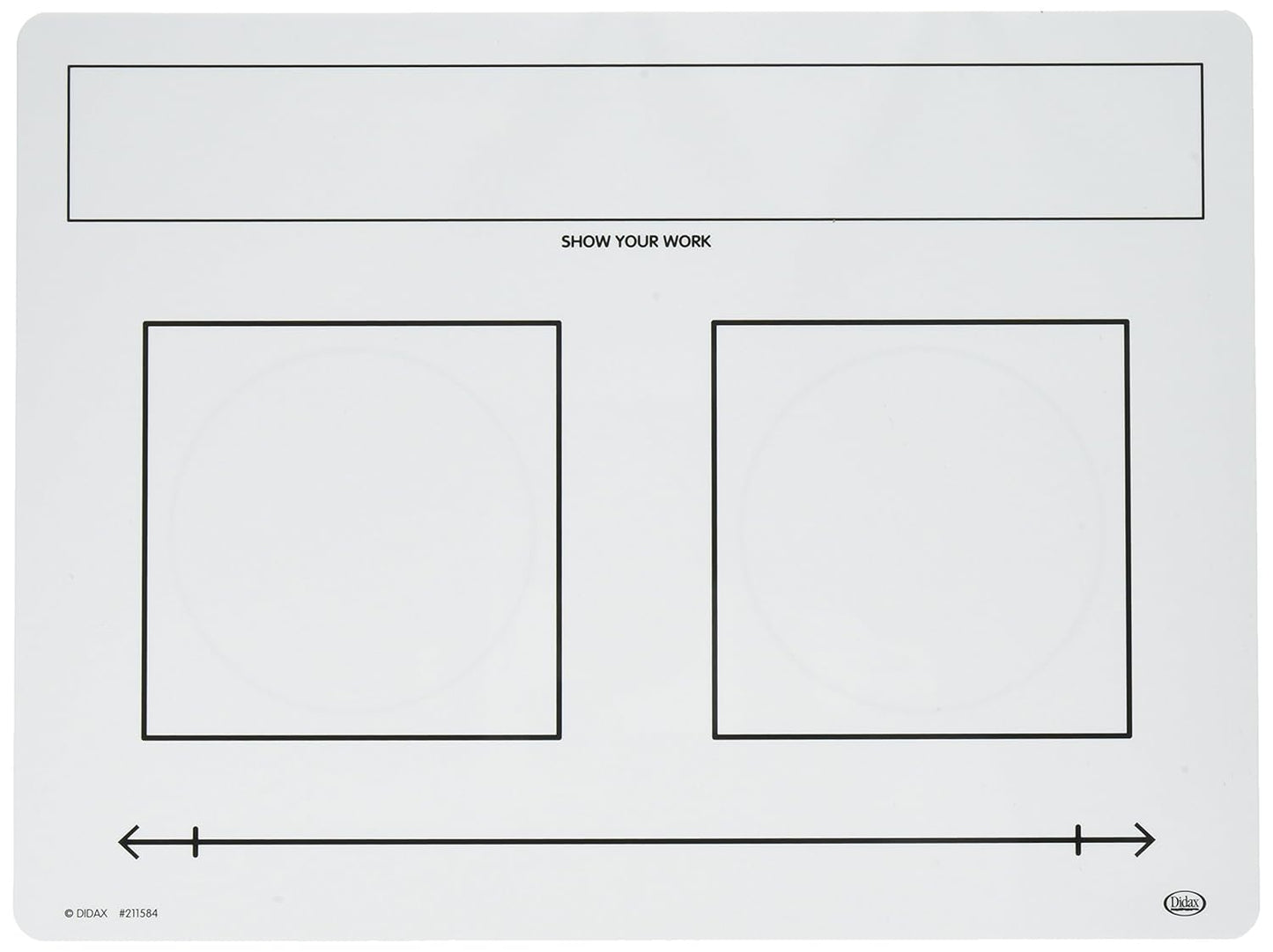 Didax Educational Resources, 10-Board Set Write-On/Wipe-Off Fraction Mats, White, Black (211584)