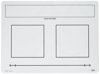 Didax Educational Resources, 10-Board Set Write-On/Wipe-Off Fraction Mats, White, Black (211584)