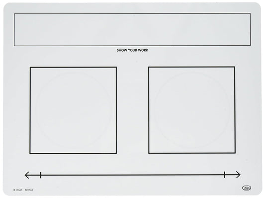 Didax Educational Resources, 10-Board Set Write-On/Wipe-Off Fraction Mats, White, Black (211584)
