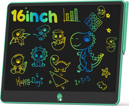 Hockvill LCD Writing Tablet for Kids, 16Inch Toys for Girls Boys Drawing Pad for 3 4 5 6 7 Year Old Kid, Toddler Doodle Board Christmas Birthday Gift for Kids，Erase Lock Writing Board